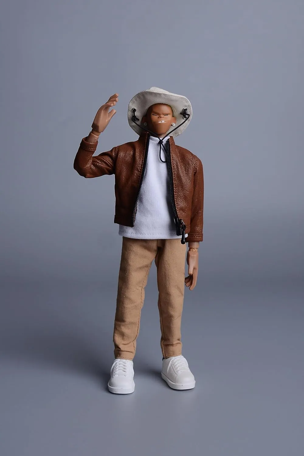 Meetoget 1/12 Scale Male Figure Doll Daily Sports Cowboy Hat Action Figure PU007US,White