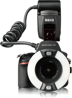 MEKE MK-14EXT-N I-TTL Macro Ring Flash Compatible with Nikon D7100 D7000 D5200 D5100 D5000 D3500 D3200 D3100 D90 D300S D600 with LED AF Assist Lamp