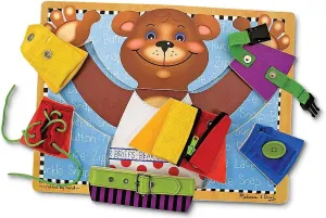 Melissa & Doug Bear Theme Basic Skills Board Bundle with 1 Theme Compatible M&D Scratch Fun Mini-Pad [03784]