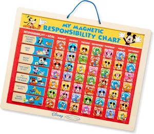 Melissa & Doug Disney Mickey Mouse Clubhouse My Magnetic Responsibility Chart - Routine, Reward Board/ Chart For Toddlers and Kids Ages 3 , Small