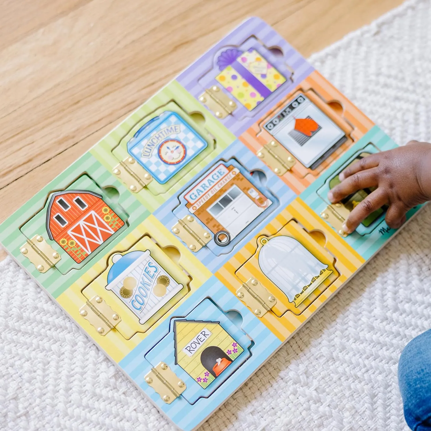 Melissa & Doug Hide and Seek Wooden Activity Board With Wooden Magnets