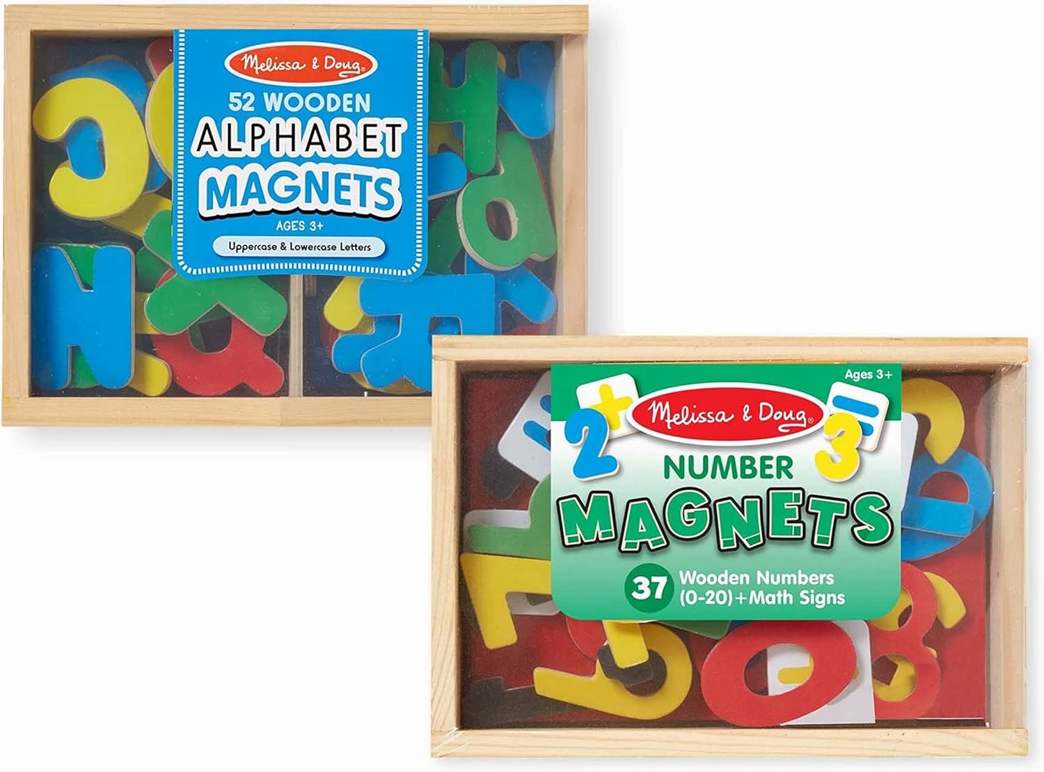 Melissa & Doug Deluxe Magnetic Letters and Numbers Set With 89 Wooden Magnets Alphabet Letter Magnets, Number Learning Toys For Preschoolers And Kids Ages 3 