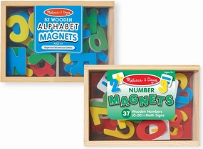 Melissa & Doug Deluxe Magnetic Letters and Numbers Set With 89 Wooden Magnets Alphabet Letter Magnets, Number Learning Toys For Preschoolers And Kids Ages 3 