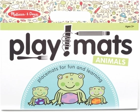Melissa & Doug Playmats Animals Take-Along Paper Coloring and Learning Activity Pads (24 Pages) - FSC-Certified Materials
