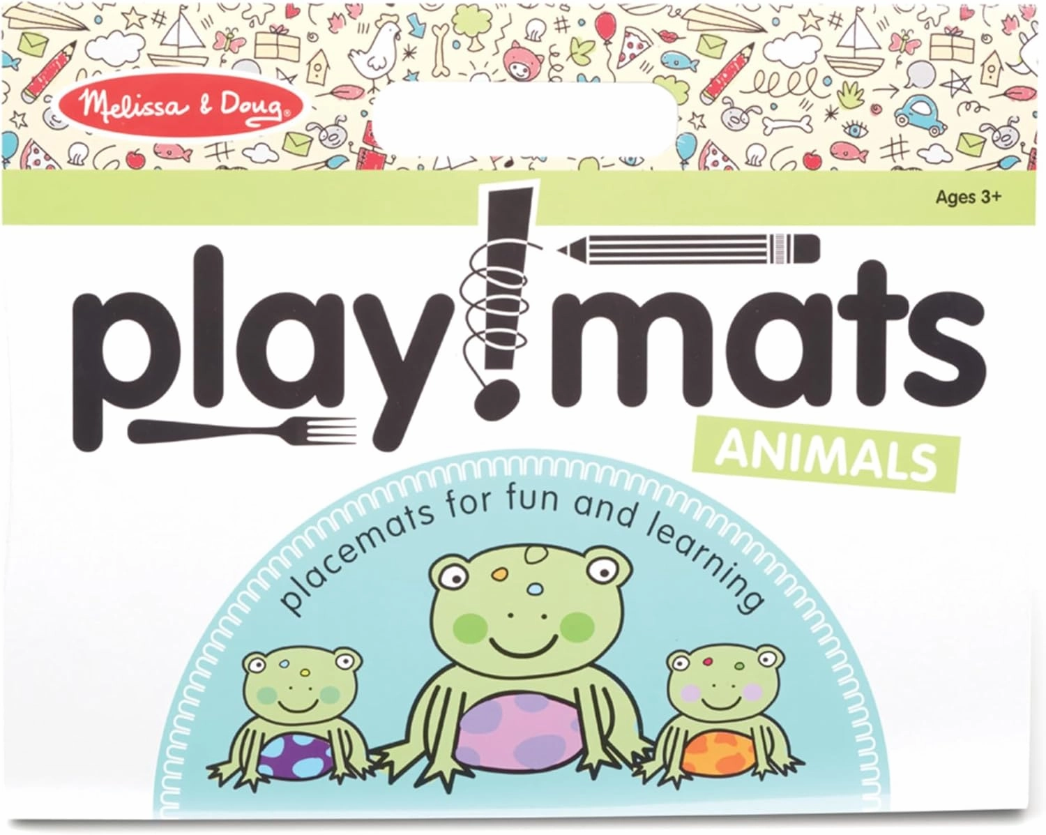 Melissa & Doug Playmats Animals Take-Along Paper Coloring and Learning Activity Pads (24 Pages) - FSC-Certified Materials
