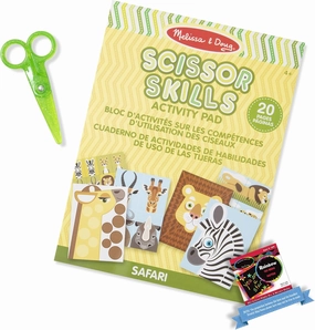 Melissa & Doug Safari: S c i s s o r Skills Activity Pad Bundle with 1 Theme Compatible M&D Scratch Fun Mini-Pad (32006)