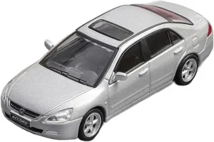 Metal Die Cast Toy Cars 1:64 for Accord 2003 Alloy Ar Diecasts & Toy Vehicles Miniature Scale Model Car Home Decoration for Home Or Office Décor(Silver)
