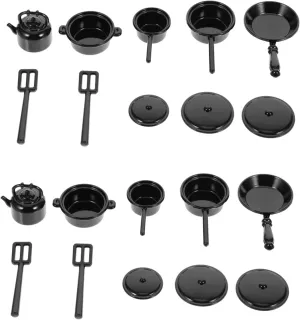 Milisten Doll House Kitchen Cookware Kit 1:12 Scale Miniature Furniture for Small Doll House