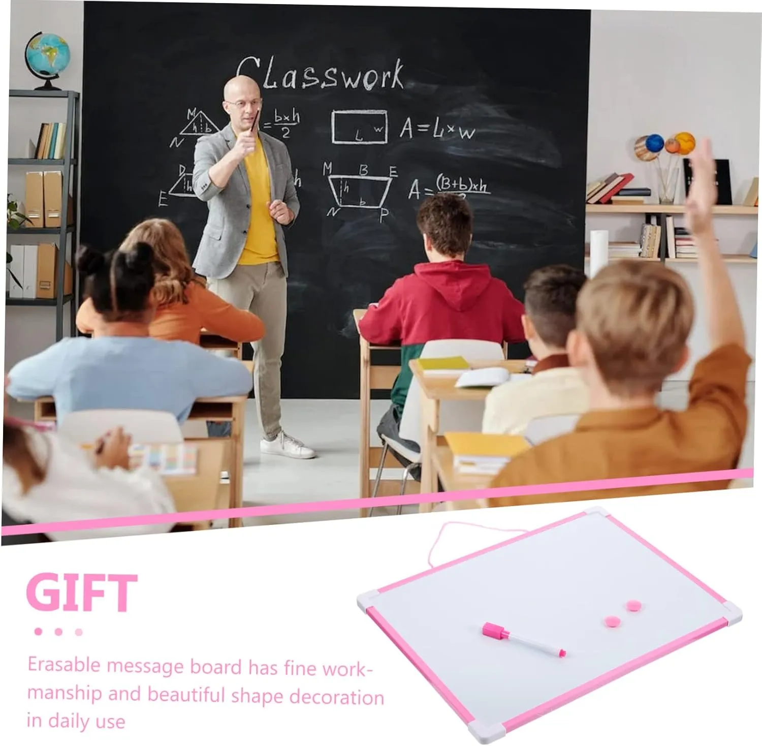 Milisten Erasable Dry Erase Whiteboard Double Sided for Boys and Girls Home Office Memo Board