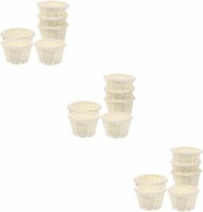 Milisten 18pcs Miniature Basket Cute Dollhouse Kitchen Accessories for Creative Play for Miniature Scenes and Photo Props Made of Safe Material for Boys and Girls Projects