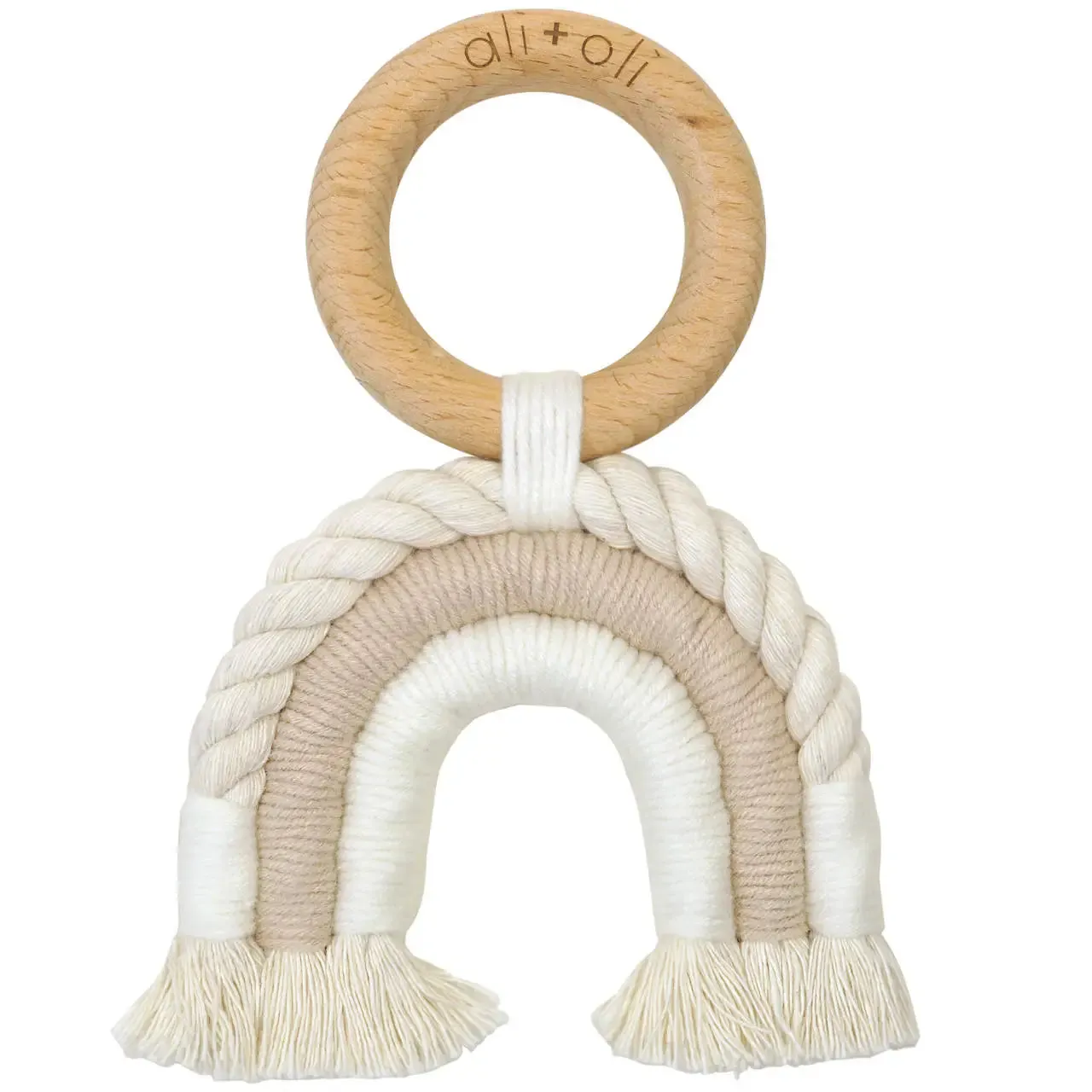 Mini-Macrame Rainbow Teething Toy