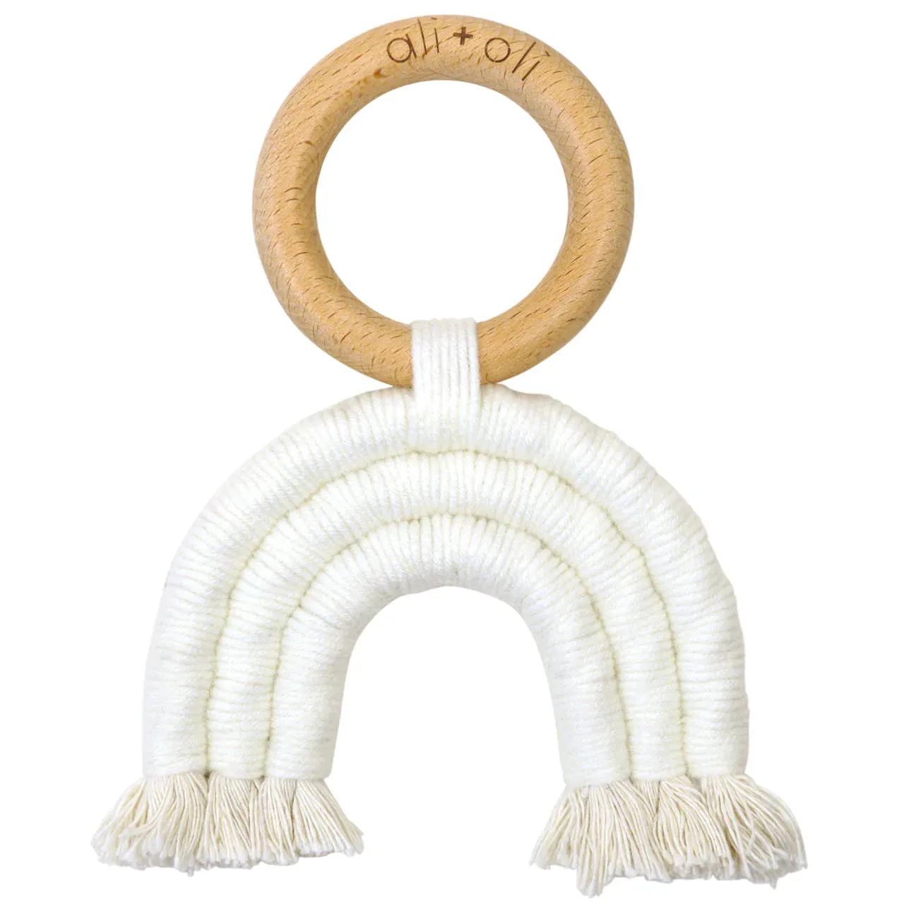 Mini-Macrame Rainbow Teething Toy