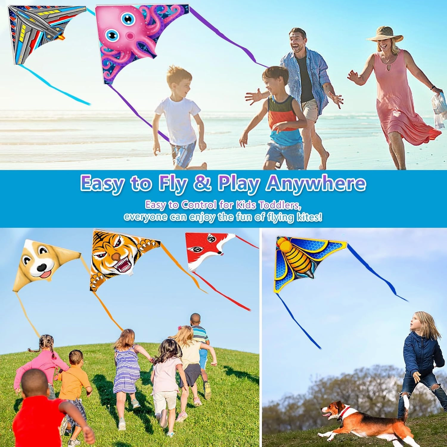 Mini Kites for Boys Girls 3-5 6 7 8 Gift, Finger Launcher Kites Easy to Fly Ejection Kite for Kids Teens Ages 4-18 Beach Park Backyard Outdoor Sports Flying Toys