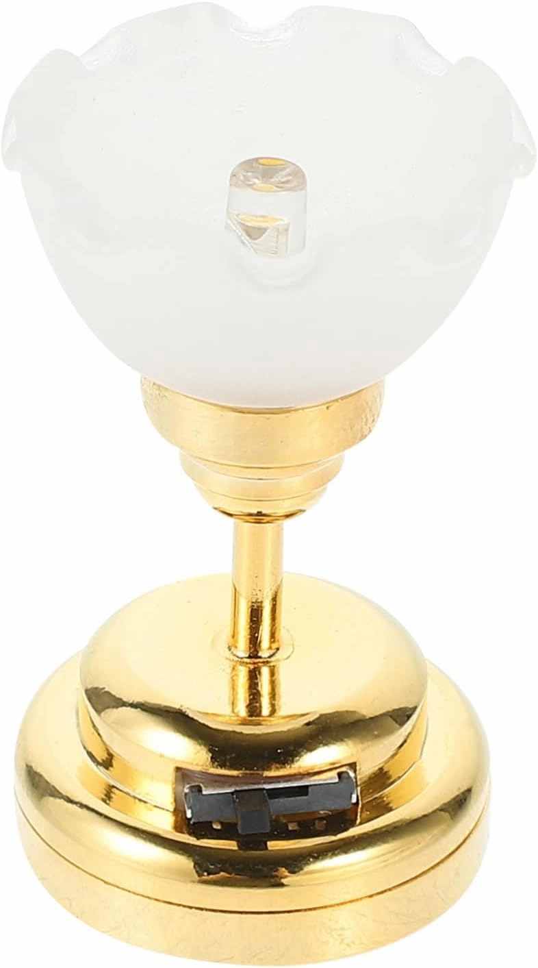 Miniature LED Chandelier Elegant Flower Ceiling Lamp for Dollhouse Decor Home Accessory for Miniature Lovers Compact for Cozy Atmosphere