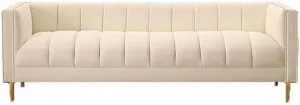Modern Beige Bench Step Stool for Bedroom Living Room or Vanity Small Sofa Footstool with Diaper Changing Function