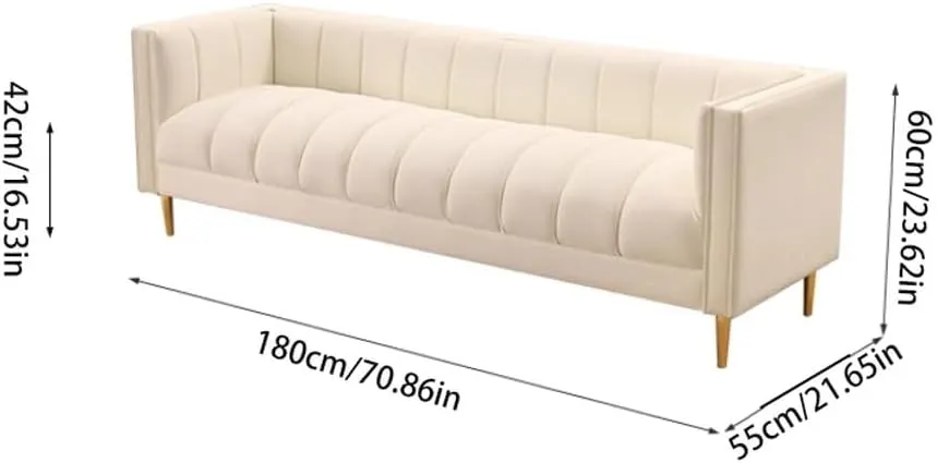 Modern Beige Bench Step Stool for Bedroom Living Room or Vanity Small Sofa Footstool with Diaper Changing Function