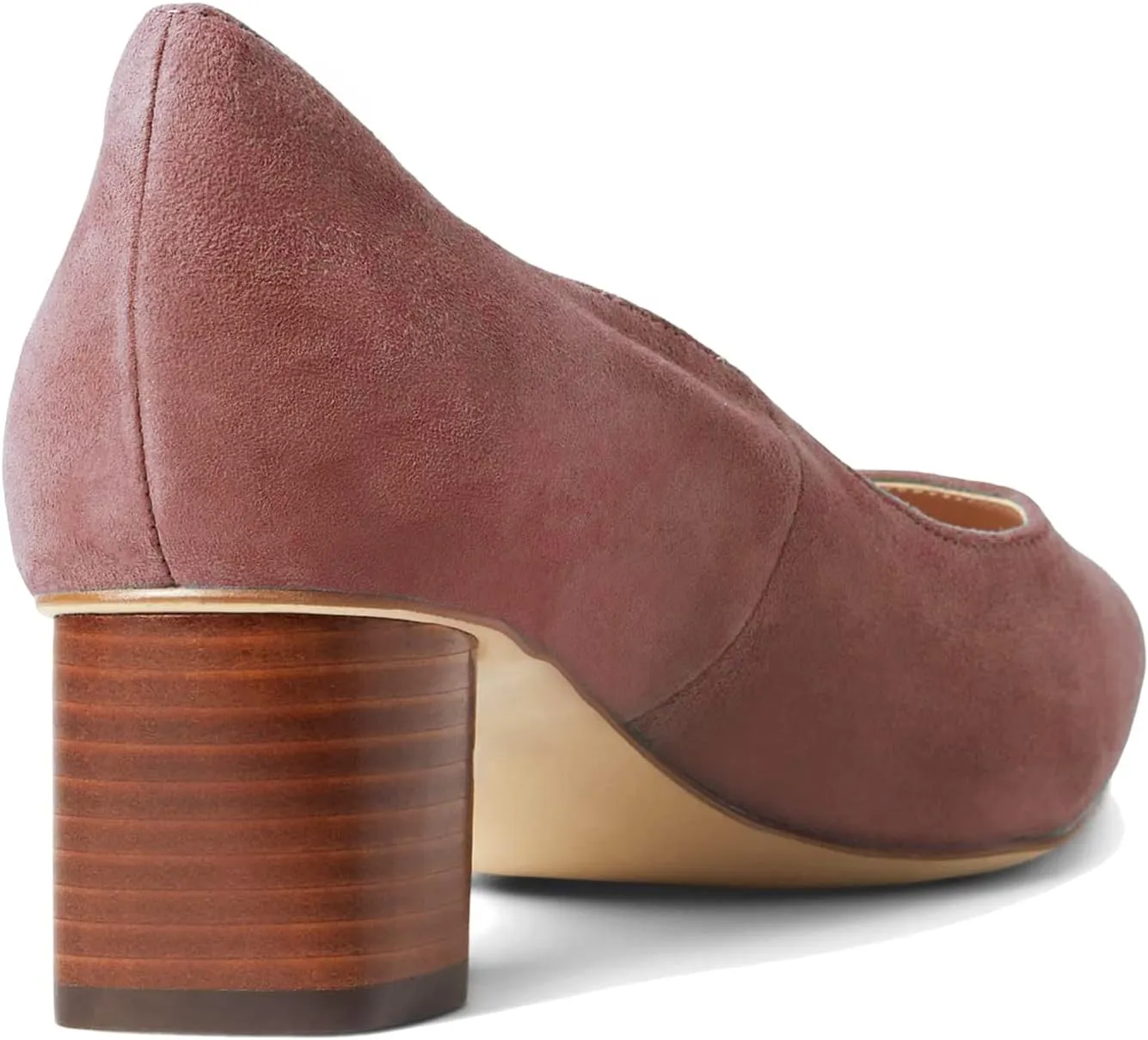 MOOMMO Women Elegant Chunky Block Heels Suede Pumps Pointed Toe Slip On Dress Shoes 2” Stacked Heel Closed Pointy Toe Sandals Ladies Formal Classic Basic Pump Office Work Shoe Wedding Fall 4-11 M US