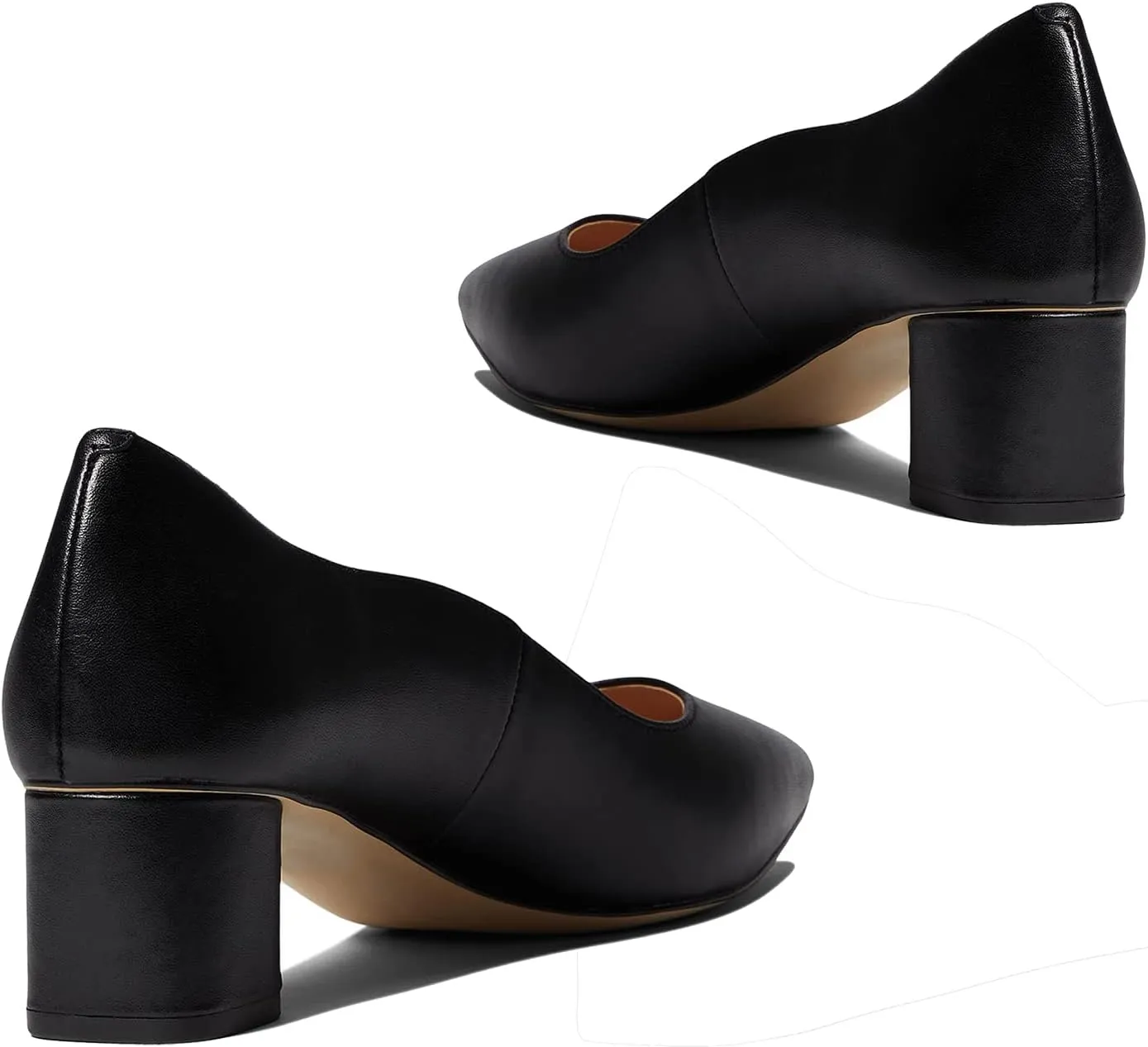 MOOMMO Women Elegant Chunky Block Heels Suede Pumps Pointed Toe Slip On Dress Shoes 2” Stacked Heel Closed Pointy Toe Sandals Ladies Formal Classic Basic Pump Office Work Shoe Wedding Fall 4-11 M US