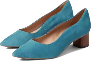 MOOMMO Women Elegant Chunky Block Heels Suede Pumps Pointed Toe Slip On Dress Shoes 2” Stacked Heel Closed Pointy Toe Sandals Ladies Formal Classic Basic Pump Office Work Shoe Wedding Fall 4-11 M US