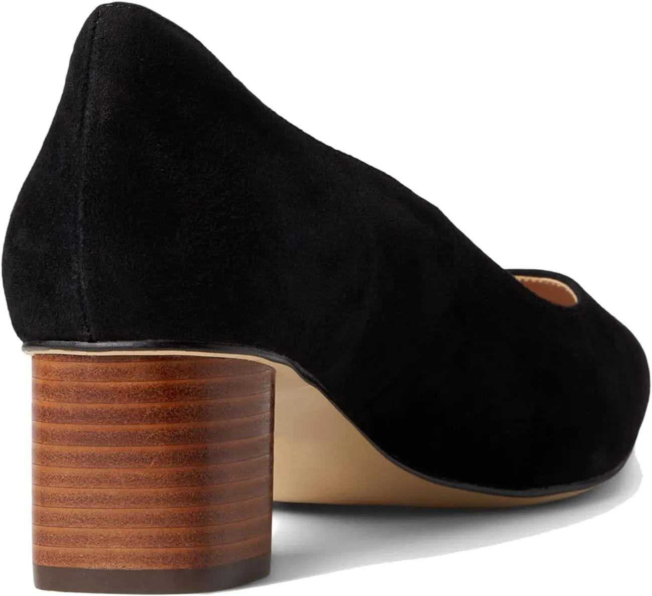 MOOMMO Women Elegant Chunky Block Heels Suede Pumps Pointed Toe Slip On Dress Shoes 2” Stacked Heel Closed Pointy Toe Sandals Ladies Formal Classic Basic Pump Office Work Shoe Wedding Fall 4-11 M US