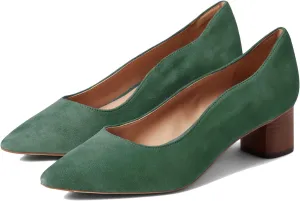 MOOMMO Women Elegant Chunky Block Heels Suede Pumps Pointed Toe Slip On Dress Shoes 2” Stacked Heel Closed Pointy Toe Sandals Ladies Formal Classic Basic Pump Office Work Shoe Wedding Fall 4-11 M US