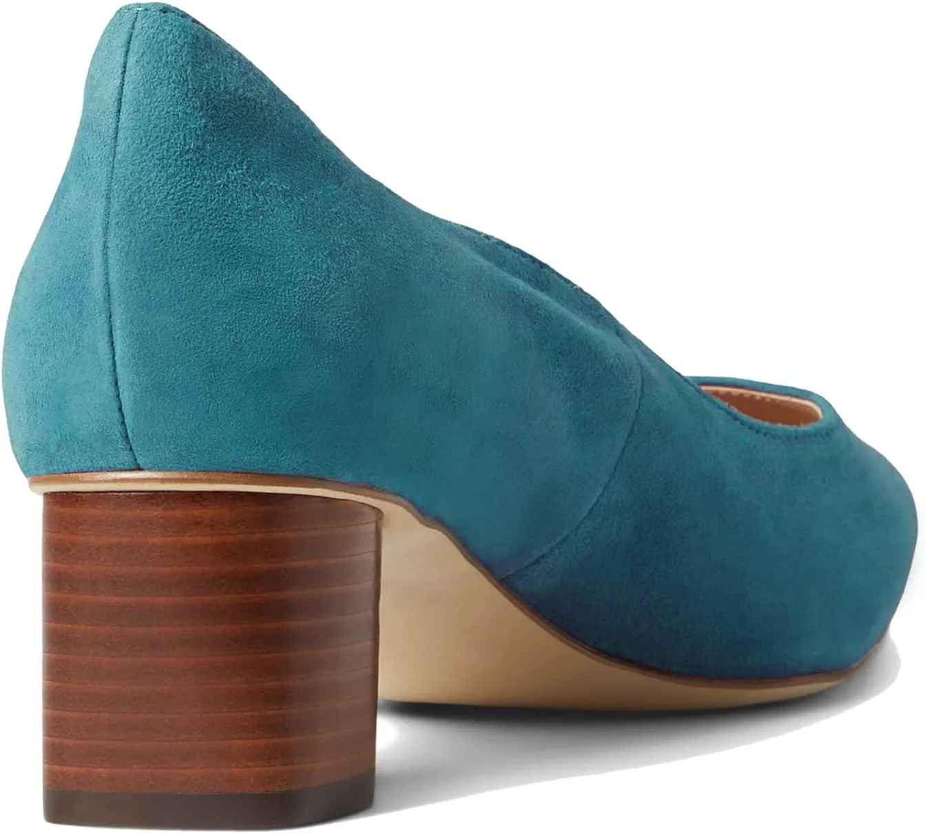 MOOMMO Women Elegant Chunky Block Heels Suede Pumps Pointed Toe Slip On Dress Shoes 2” Stacked Heel Closed Pointy Toe Sandals Ladies Formal Classic Basic Pump Office Work Shoe Wedding Fall 4-11 M US