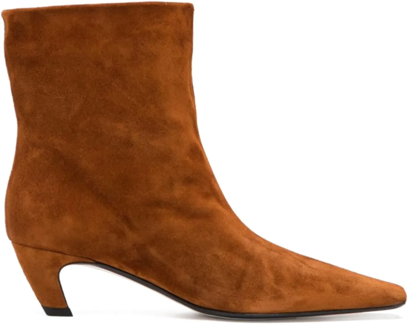MOOMMO Women Vintage Kitten Heel Ankle Boots Square Closed Toe Pull On 2 Inch Heel Western Boots Wide Calf Crocodile Short Boots Slouch Suede Dress Booties Fashion Retro Comfort Fall Spring 4-11 M US