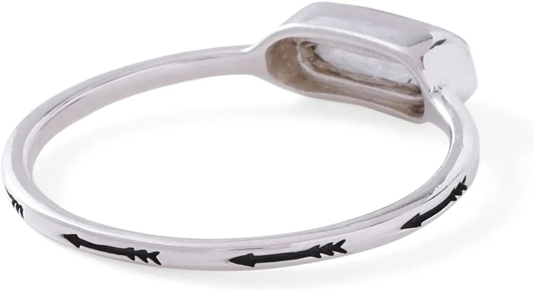 Moonstone 925 Sterling Silver Petite Gemstone Ring