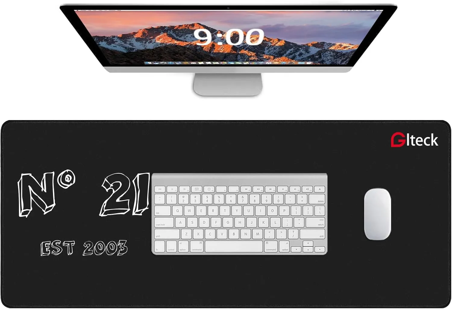 Mouse Pad with 21st Birthday Creative Printing, 36"x16.5" Extended Non-Slip Rubber Mouse Pad with Stitched Edges, Cool 21st Birthday Gifts, Christmas Gifts, C-21-BLACK