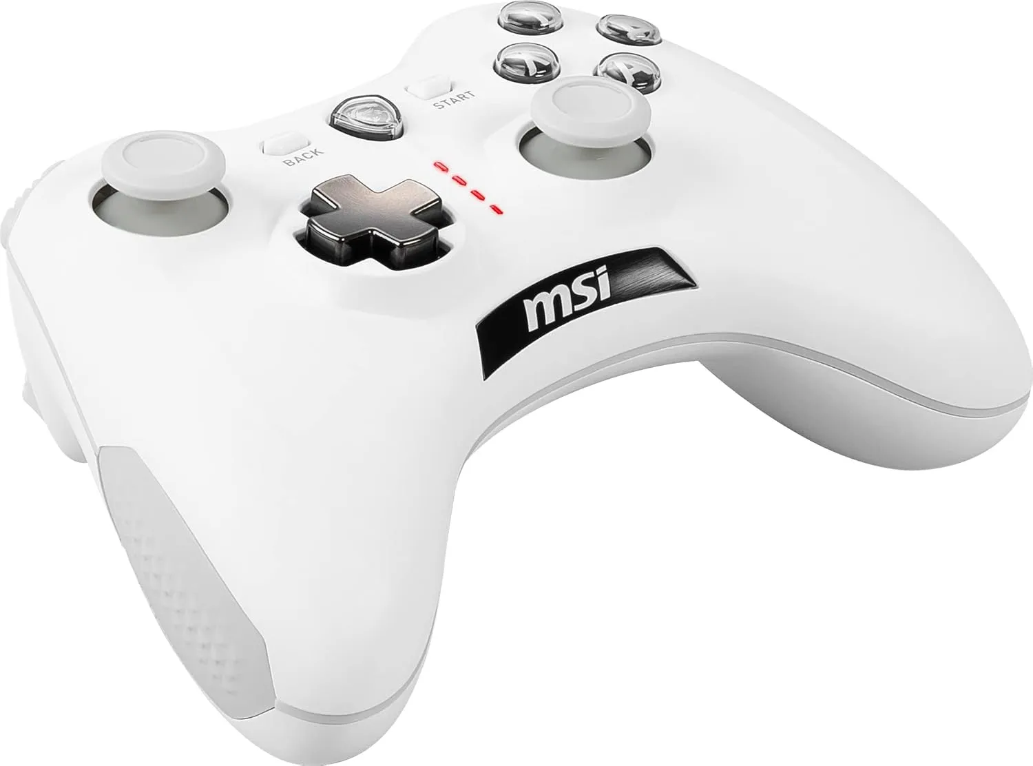 MSI Force GC30V2 White Wireless Gaming Controller, Dual Vibration Motors, Dual Connection Modes, Interchangable D-Pads, Compatible with PC & Android