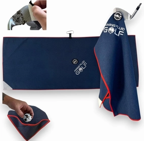 Multi-Function Magnetic Golf Towel I Wash Pocket I Magna-Anchor Technology I Waffle Pattern I Scrub Pad I Golf Gift for Men and Women (16" x 40" Blue Golf Towel Magnet)