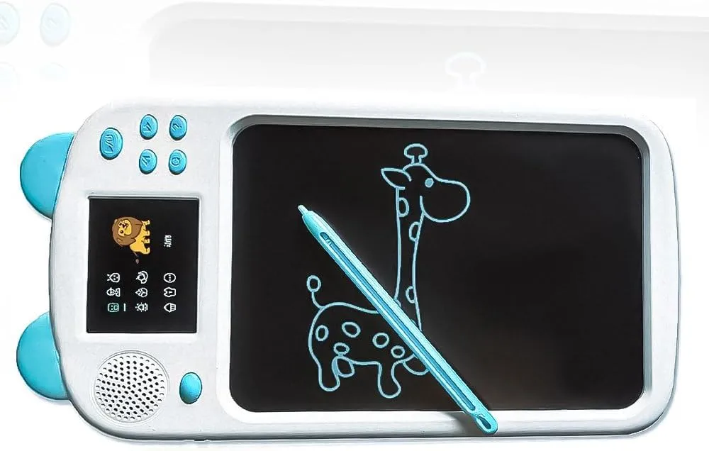 Multifunction LCD Writing Tablet for Kids-12 Inches with Dual Screen, Drawing pad Audible, Learning Educational Toy for 3-14 Years Old, boy Girl- Christmas Birthday Gift, Back to School-White