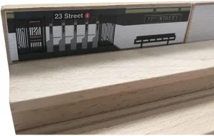 Munipals MP01-151SS Wooden Subway Customizable Train Station Compatible with All Wooden Railways