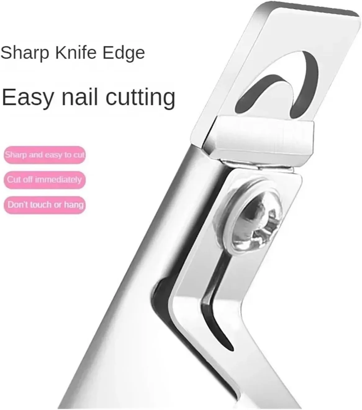 Nail Clipper Fake Nail Cutter Type U Word False Tips Professional Nail Clippers Straight Edge Cutters Manicure Pliers Guillotine Nail Capsule Thick Nails Cutter(Black)