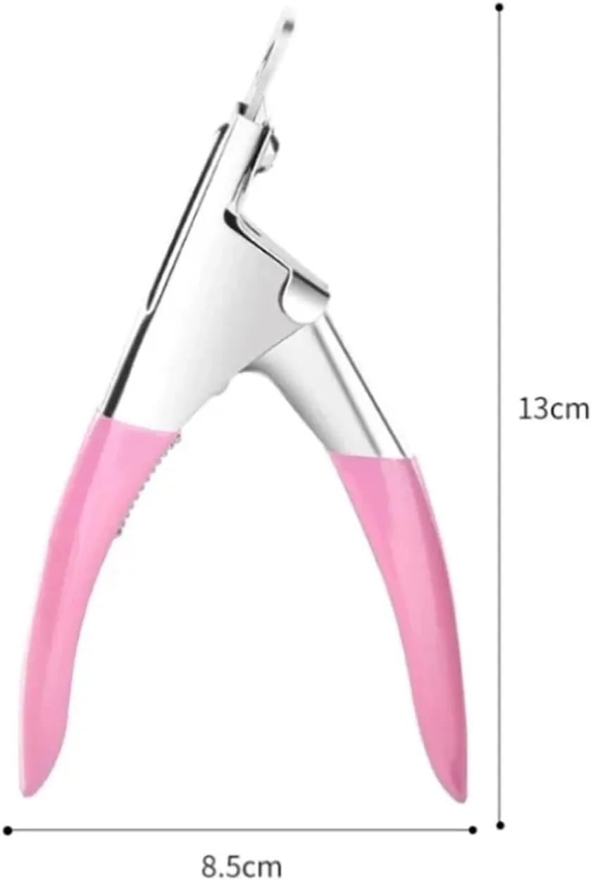 Nail Clipper Fake Nail Cutter Type U Word False Tips Professional Nail Clippers Straight Edge Cutters Manicure Pliers Guillotine Nail Capsule Thick Nails Cutter(Black)