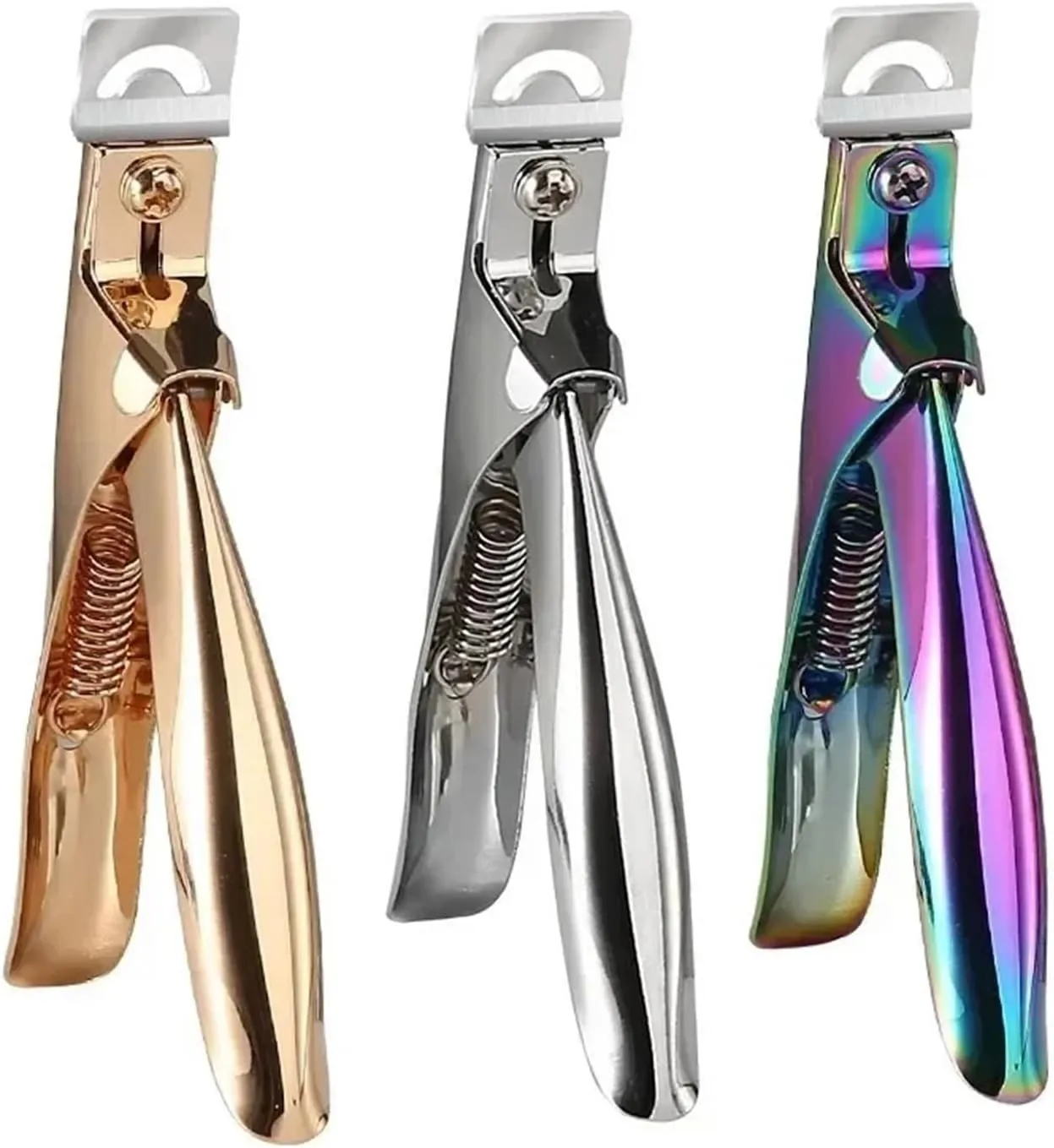 Nail Clipper Fake Nail Cutter Type U Word False Tips Professional Nail Clippers Straight Edge Cutters Manicure Pliers Guillotine Nail Capsule Thick Nails Cutter(Multi)