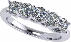 NANA Jewels Simulated Diamond wedding Ring, Wedding Band, 1.00ctw Lucita Sterling Silver-10K-14K Gold