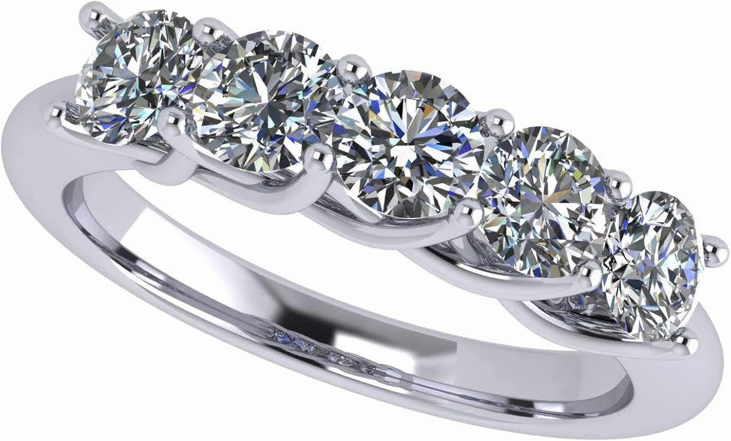 NANA Jewels Simulated Diamond wedding Ring, Wedding Band, 1.00ctw Lucita Sterling Silver-10K-14K Gold