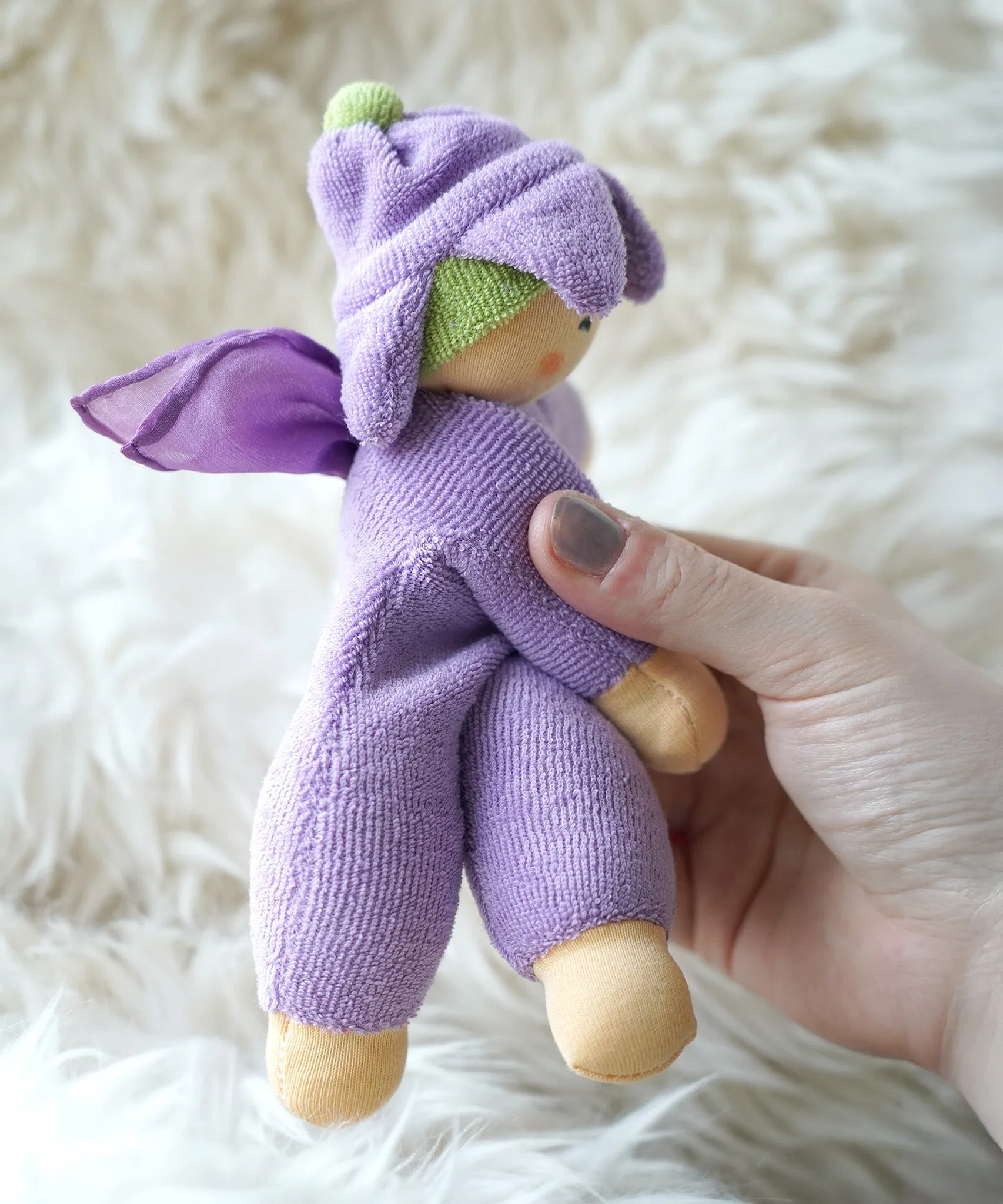 Nanchen Flower Fairy Rattle Doll - Lilac
