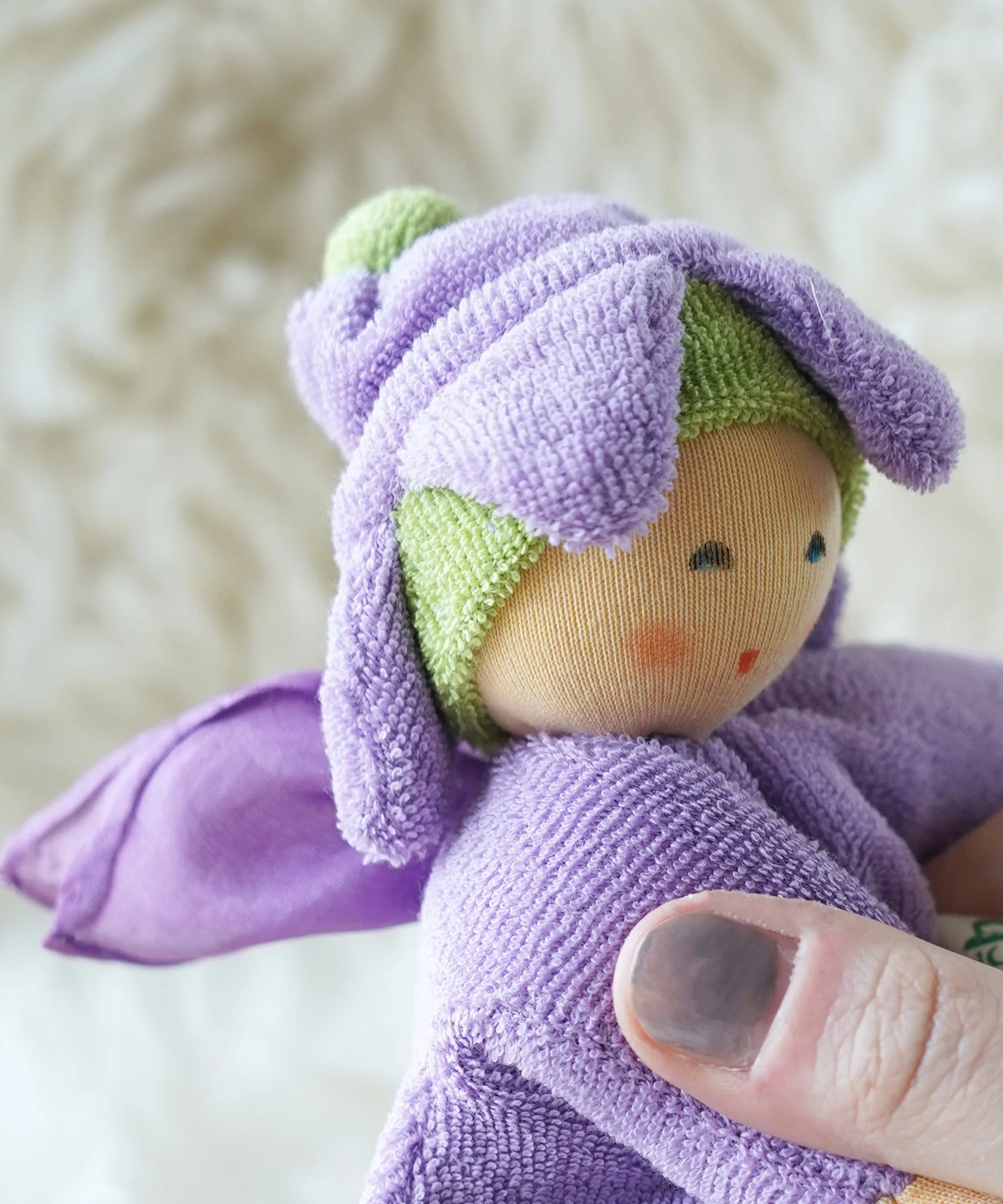 Nanchen Flower Fairy Rattle Doll - Lilac