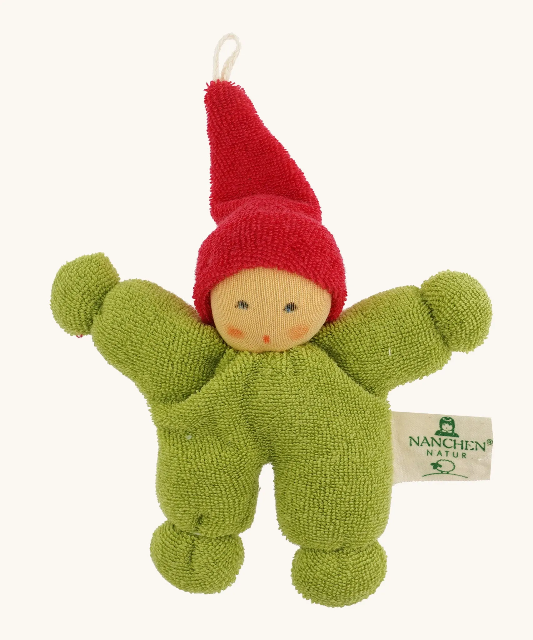 Nanchen Gnome Doll & Carrycot - Red