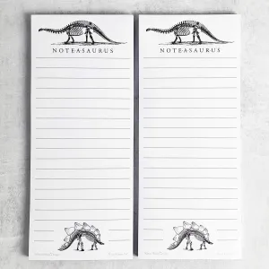 Nancy Nikko Dinosaur (Bones) Refrigerator Notepads, NOTE-A-SAURUS - Set of 2 Pads - Notes, To Do List, Grocery List