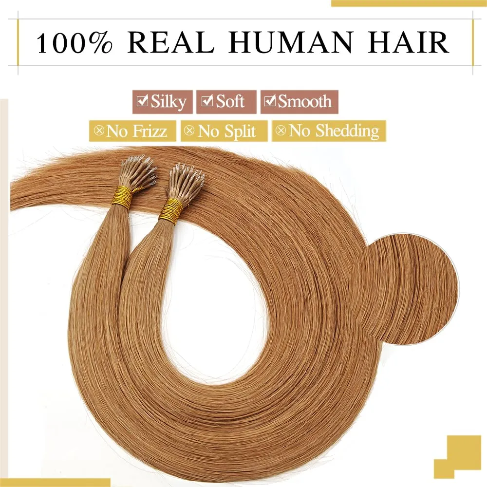 Nano Bead Hair Extensions Nano Ring Hair Extensions Real Human Hair Remy Quality Nano Tip Human Hair Extension