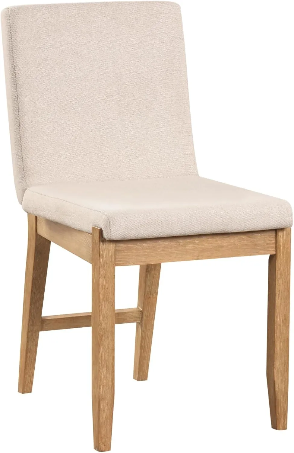 Nathan James Gracie Modern Dining Chair, Upholstered Accent Dining Chair in Natural Flax/Brown