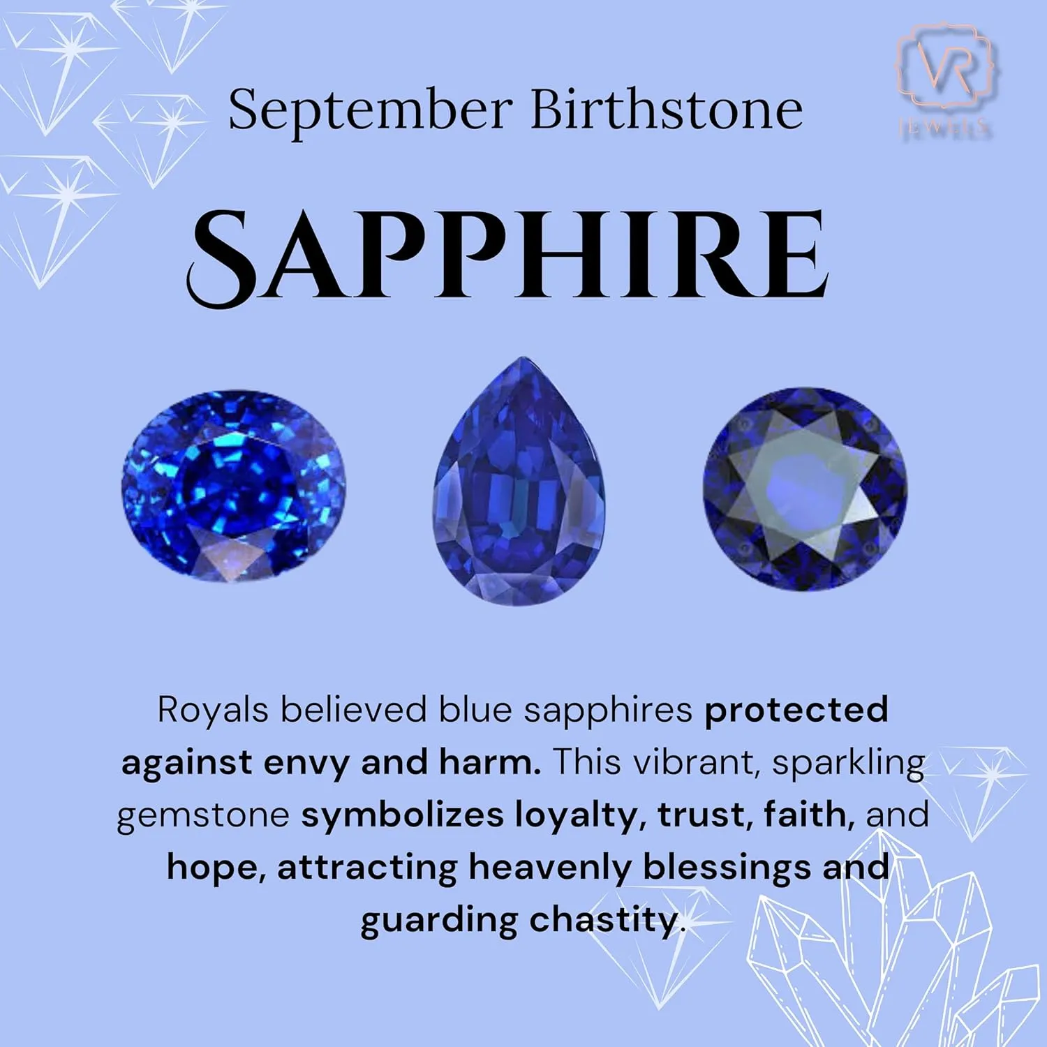Natural Blue Sapphire Eternity Ring for Women in 18K White Gold, September Birthstone Jewellery Gift for Her, Birthday, Engagement, Wedding, Anniversary