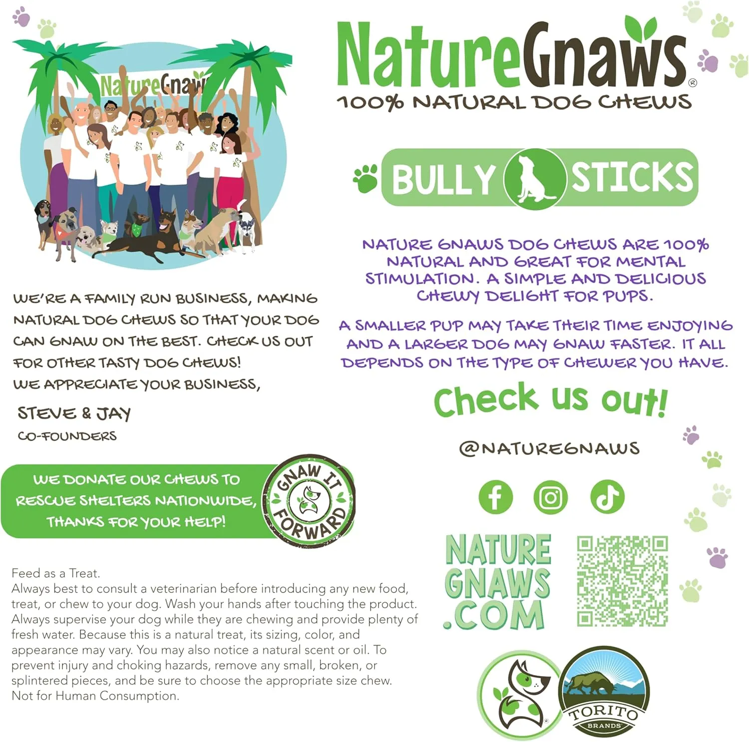 Nature Gnaws Large Bully Sticks for Dogs 5-6" (10 Count) - Thick Long Lasting for Aggressive Chewers and Large Dogs - Natural Beef Dog Chew Bones
