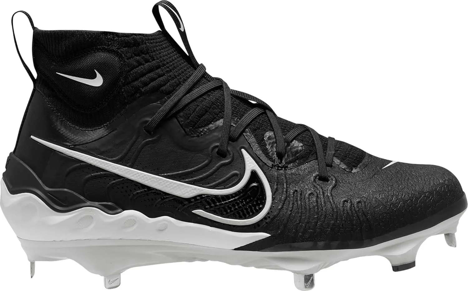 Nike Alpha Huarache NXT DJ6517-010 Black/Dark Smoke Grey/Light Smoke Grey/White Men's Metal Baseball Cleats 10.5 US