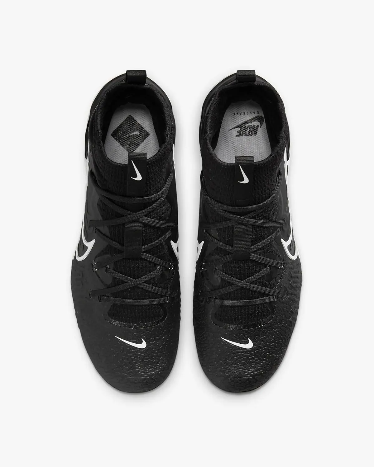 Nike Alpha Huarache NXT DJ6517-010 Black/Dark Smoke Grey/Light Smoke Grey/White Men's Metal Baseball Cleats 10.5 US