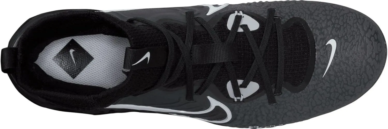 Nike Alpha Huarache NXT DJ6517-010 Black/Dark Smoke Grey/Light Smoke Grey/White Men's Metal Baseball Cleats 10.5 US