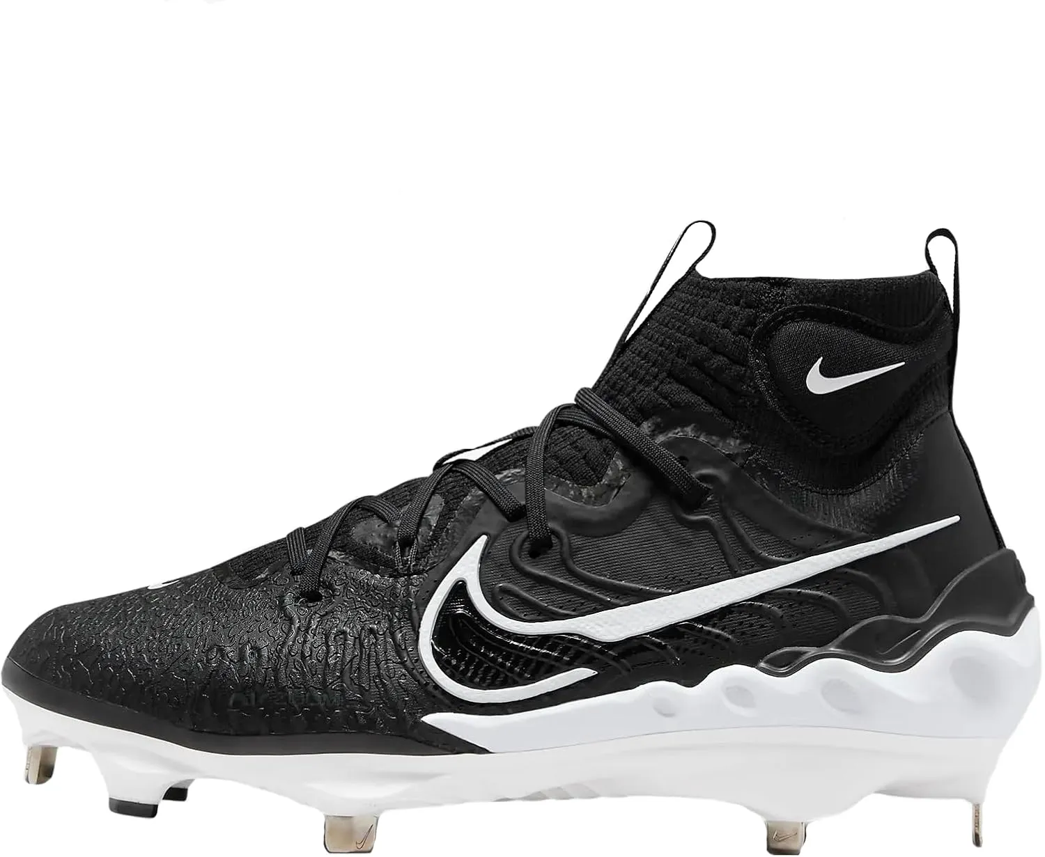 Nike Alpha Huarache NXT DJ6517-010 Black/Dark Smoke Grey/Light Smoke Grey/White Men's Metal Baseball Cleats 10.5 US